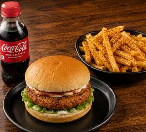 Chilli Photo Burger + Peri Peri Fries + Cold drink ( 200 ML )