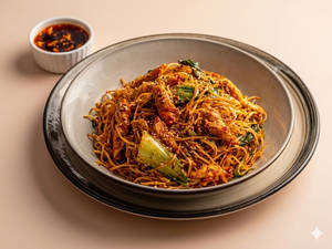 Sichuan Chicken Noodles With Chili Oil With Pockhoy, Sesame & Scallion
