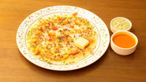 Butter Onion Tomato Uttapam