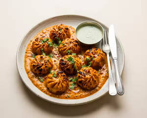 Cheesy Baked Momos [6 Pieces]