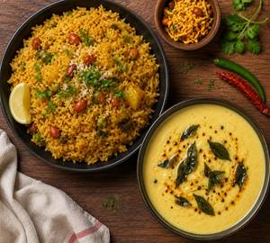 Masale Bhat With Kadhi