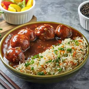 Manchurian Gravy With Fried Rice