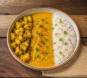 Jain Jeera Aloo Dal Rice