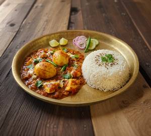 Egg Curry With Rice Combo