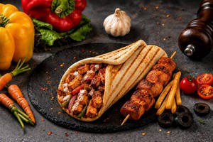 Chicken Tandoori Shawarma ( Fresh Hand Crafted Bread)