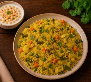 Veg Pulao With Raita