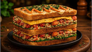 Tandoori Chicken Explosion Toast Sandwich