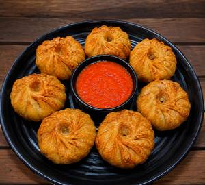 Veg momos fried [8 pieces]