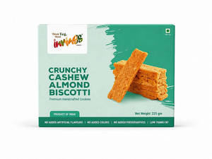 Crunchy Cashew Almond Biscotti (225 Gms)