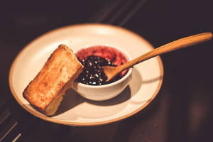 Wheat Bread With Jam & Butter