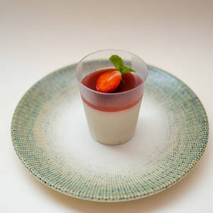 Coconut Panna Cotta With Pink Jelly