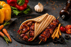 Chicken Barbeque Shawarma (fresh Hand Crafted Bread)