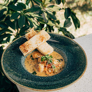Miso Garlic Prawns