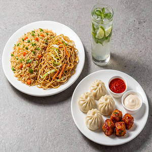 Signature Veg Chinese Feast Box + Mojito