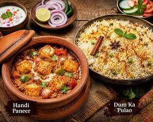 Kadhai Paneer With Laccha Paratha