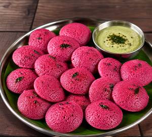 Mini Beetroot Idly (25Piece)