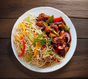 Chicken Noodles With Chilli Chicken [2 Pieces]