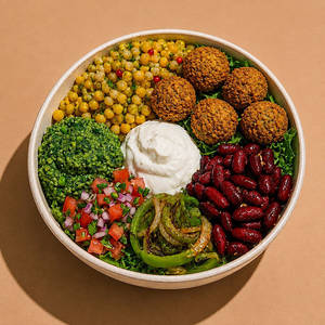 Crispy Falafel Rice Bowl [20g PROTEIN,565 Kcal]