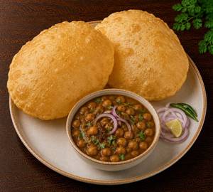 Chole With 2 Bhature