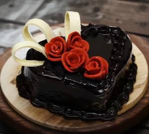 Chocolate Truffle Heart Cake