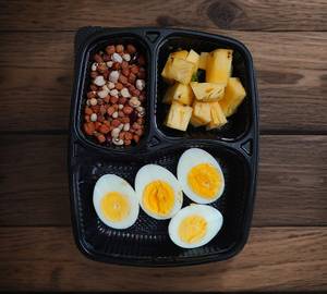Pineapple,2 Boiled Egg, Mix Boiled Chana