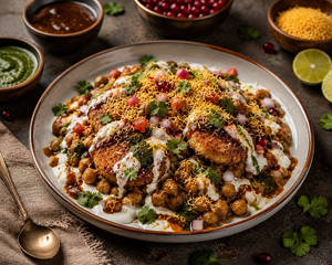 Chhole Aloo Tikki Chaat