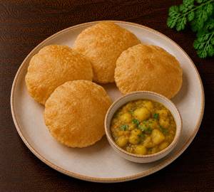 4 Poori With Aloo Sabji