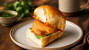 Chicken Vada Pav