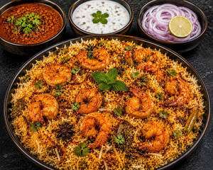 Prawns Fry Biryani