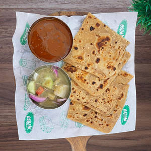 Plain Paronthi With Rajmah