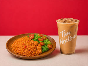 Protein Cold Coffee & Chicken Rice Bowl