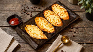 Cheese Burst Garlic Bread Jain