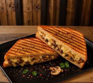 Mushroom Cheese Grilled Sandwich
