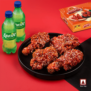 Krispy Korean Chicken 4 Pcs + 2 Sprite 250Ml