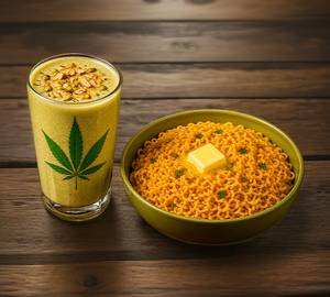 Bhang Thandai In Flavoured Milk + Butter Masala Maggi