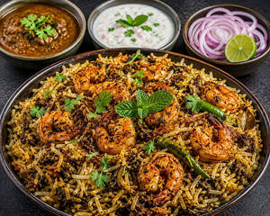 Gongura Prawn Biryani