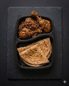 Chicken Kasa+plane Paratha