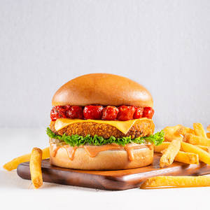 Roasted Tomato Deluxe Veg Cheeseburger