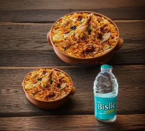 Chicken Dum Biryani Combo 2  With Free 500ml Watter Bottle
