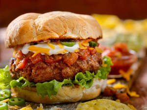 Veg salsa burger