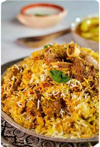 Thalassery Mutton Biryani (Jeerasamba rice)