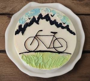 Cycle Theme Black Currant Cake Eggless
