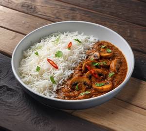 Mushroom Tarkari & Jeera Rice