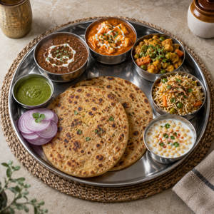 Aloo Paratha Thali