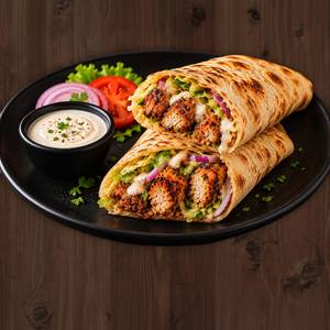 Crispy beef seekh wrap
