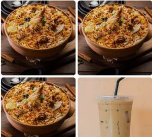 Chicken Dum Biryani Combo  3 With 250Ml Cold Coffee