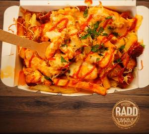 Crispy beef seekh loaded fries