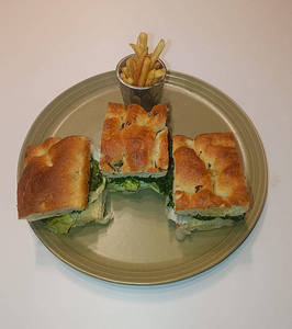Legendary Spinach Pesto Panini Grilled Chicken Bits
