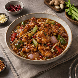 Chicken Crispy In Hot Garlic Sauce Gravy