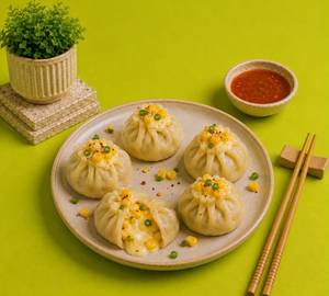 Cheese Corn Steamed Momos